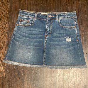 Zara girls denim mini skirt size 8